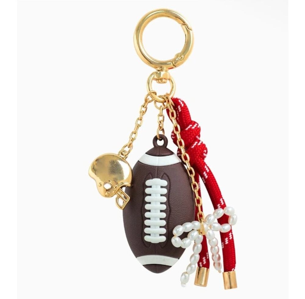 Football Gameday Touchdown Vibes Bag Charm Key Chains